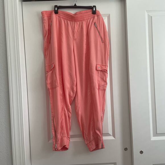 Lane Bryant Flight Pants Joggers Coral Elastic Waist Comfort Size 18/20 Comfy - Picture 1 of 10